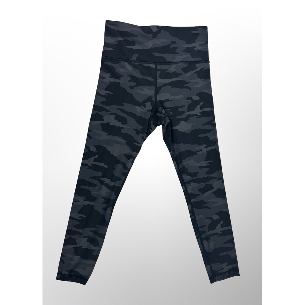 Athleta Leggings Womens Small Petite Black Grey Camo Elation 7/8 Tight